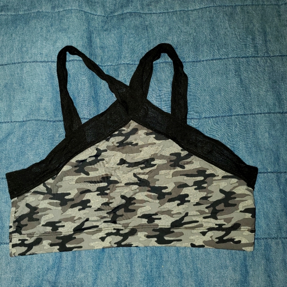 XOXO Camouflage Bandeau with Black Lace